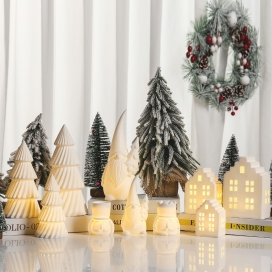 CERAMIC CHRISTMAS DECOR WITH LED LIGHT